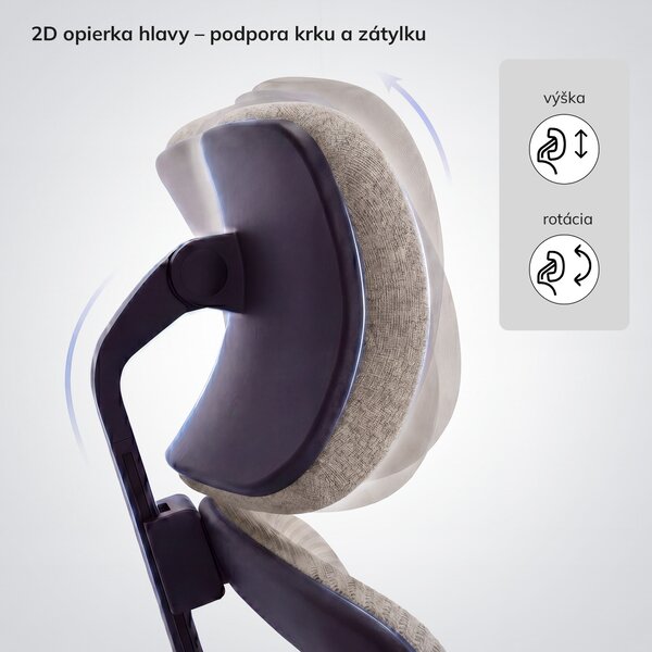Ergonomická kancelárska stolička svetlobéžová AXIS