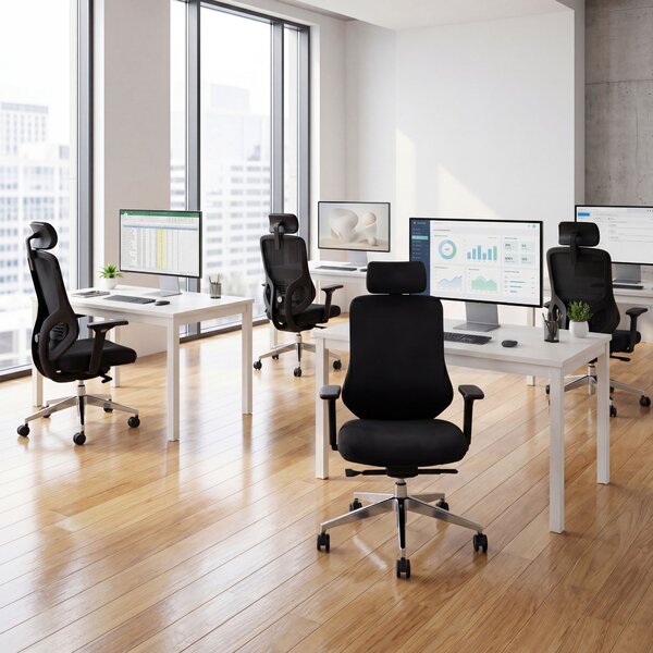 Ergonomická kancelárska stolička čierna AXIS