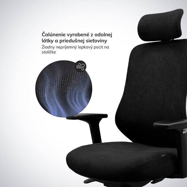 Ergonomická kancelárska stolička čierna AXIS