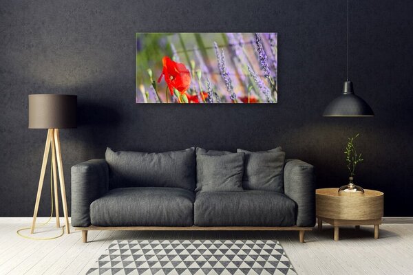 Obraz na skle Kvety rastlina 100x50 cm 2 Prívesky