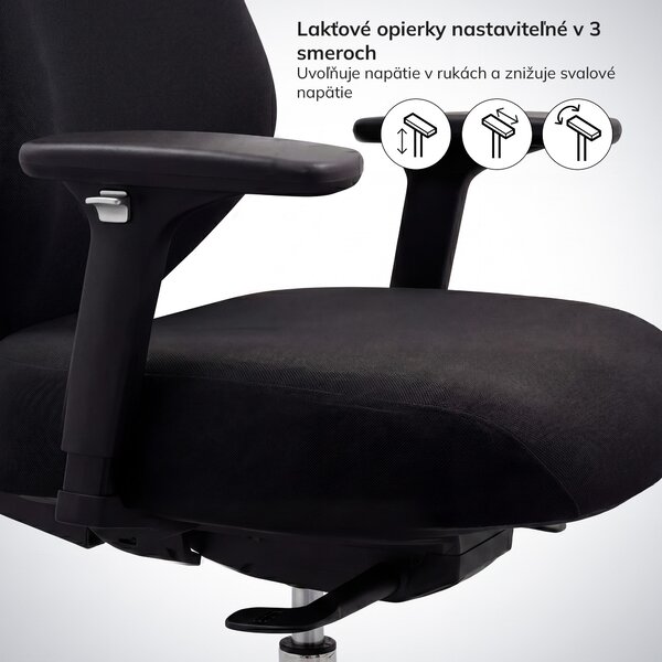 Ergonomická kancelárska stolička čierna AXIS