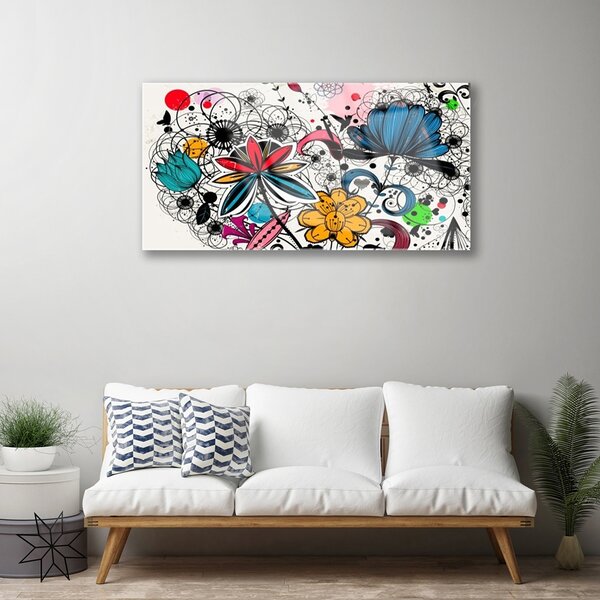 Obraz na skle Abstrakcia umenie 100x50 cm 2 Prívesky