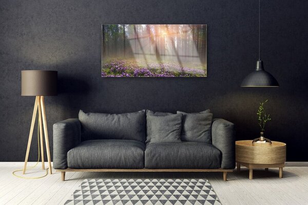 Obraz na skle Les kvety rastlina príroda 100x50 cm 2 Prívesky