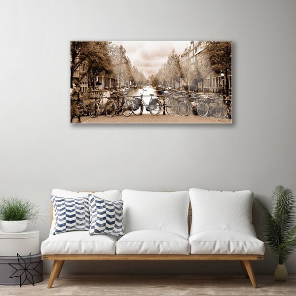 Obraz na skle Rieka kolo stromy príroda 100x50 cm 2 Prívesky