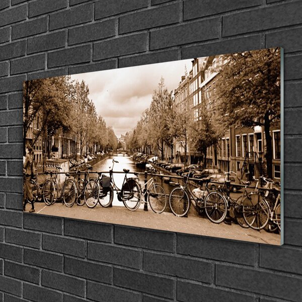 Obraz na skle Rieka kolo stromy príroda 100x50 cm 2 Prívesky