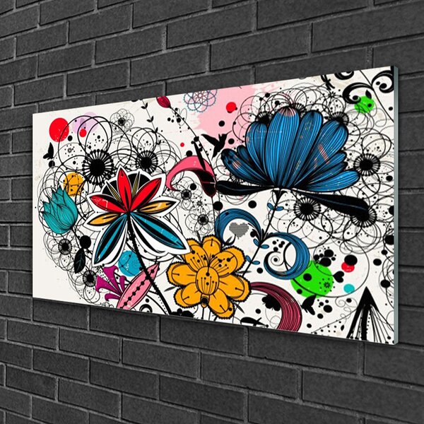Obraz na skle Abstrakcia umenie 100x50 cm 2 Prívesky