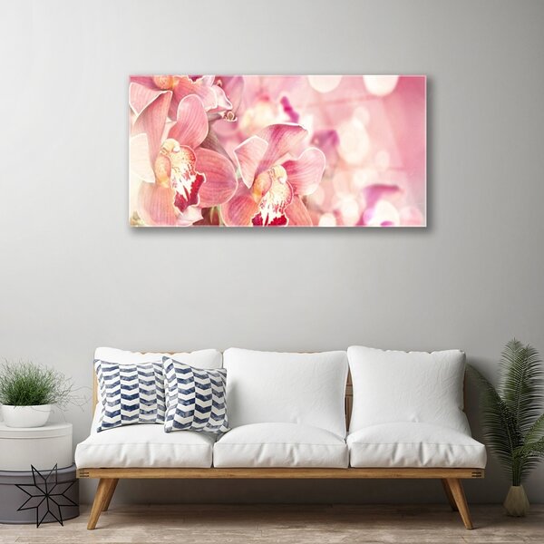 Obraz na skle Kvety rastlina 100x50 cm 2 Prívesky