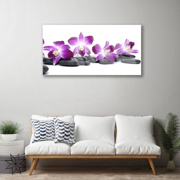 Obraz na skle Kvet kamene umenie 100x50 cm 2 Prívesky