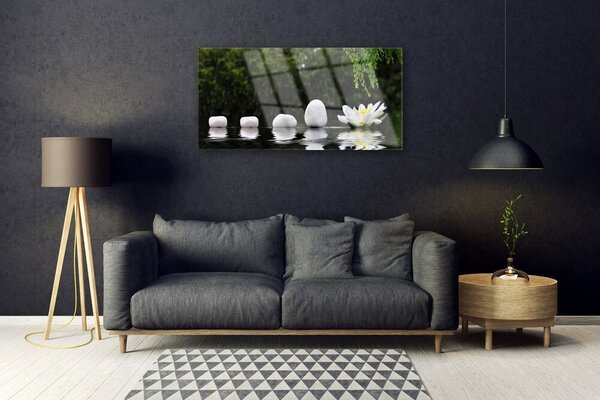 Obraz na skle Kamene kvet umenie 100x50 cm 2 Prívesky