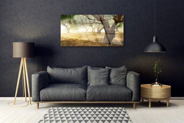 Obraz na skle Strom tráva príroda 100x50 cm 2 Prívesky