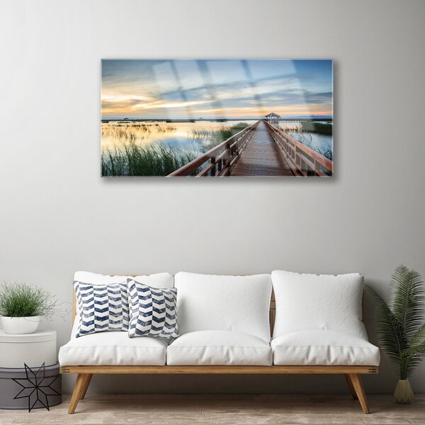 Obraz na skle Most architektúra 100x50 cm 2 Prívesky