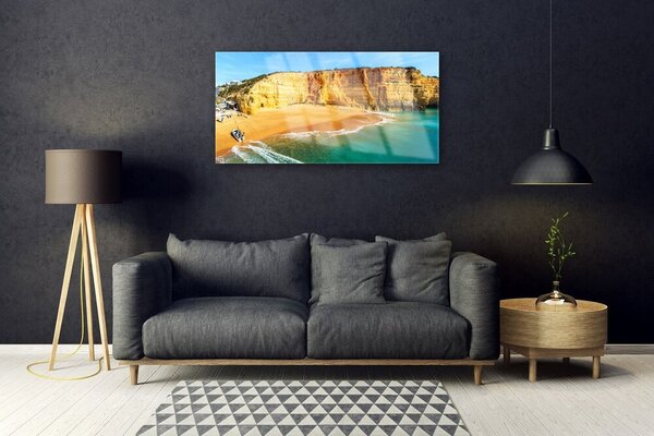 Obraz na skle Záliv krajina 100x50 cm 2 Prívesky