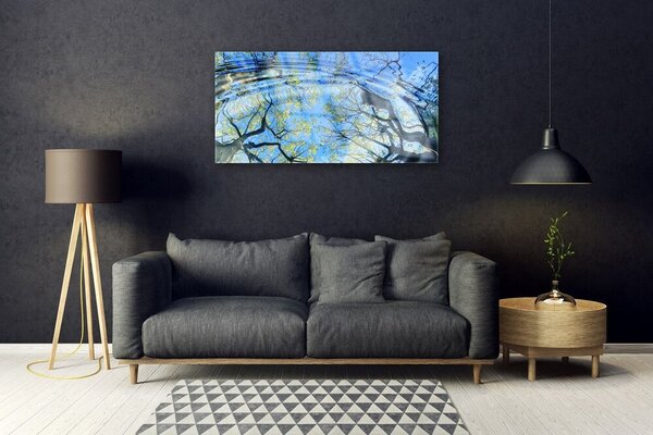 Obraz na skle Voda stromy umenie 100x50 cm 2 Prívesky