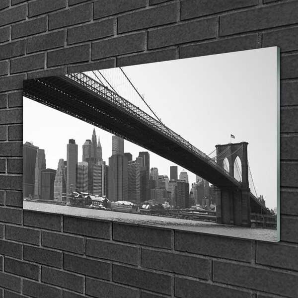 Obraz na skle Most mesto architektúra 100x50 cm 2 Prívesky
