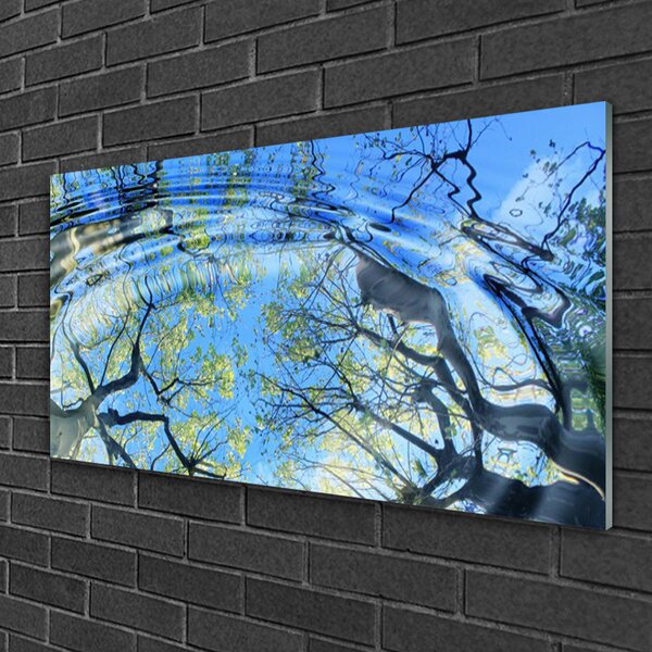Obraz na skle Voda stromy umenie 100x50 cm 2 Prívesky