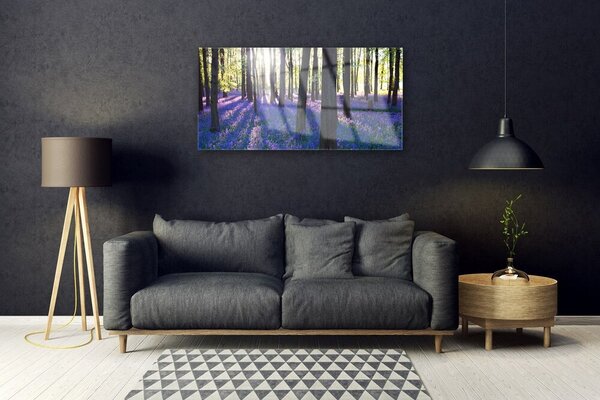Obraz na skle Les príroda 100x50 cm 2 Prívesky