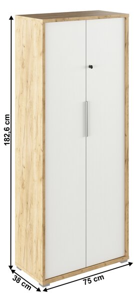 NovýNábytok.sk Šatníková skriňa Rumia 31 (dub artisan + biela). Vlastná spoľahlivá doprava až k Vám domov. 1064689