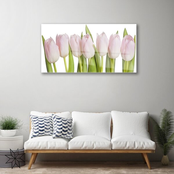 Skleneny obraz Tulipány kvety rastlina 100x50 cm 2 Prívesky