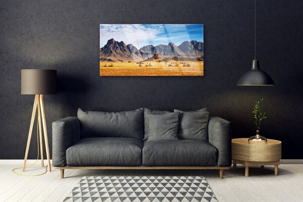 Skleneny obraz Púšť hory príroda 100x50 cm 2 Prívesky