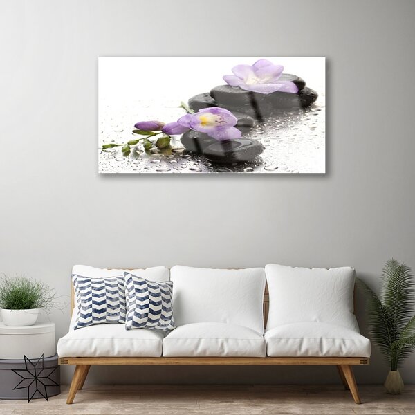 Skleneny obraz Kvet kamene umenie 100x50 cm 2 Prívesky