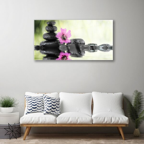 Skleneny obraz Kvet kamene umenie 100x50 cm 2 Prívesky