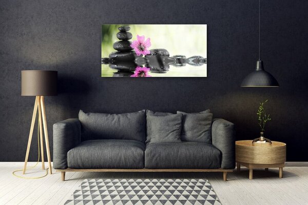 Skleneny obraz Kvet kamene umenie 100x50 cm 2 Prívesky
