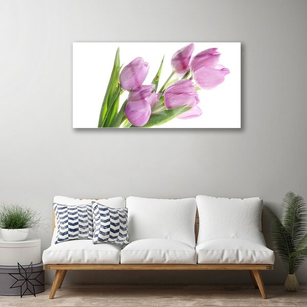 Skleneny obraz Tulipány kvety rastlina 100x50 cm 2 Prívesky