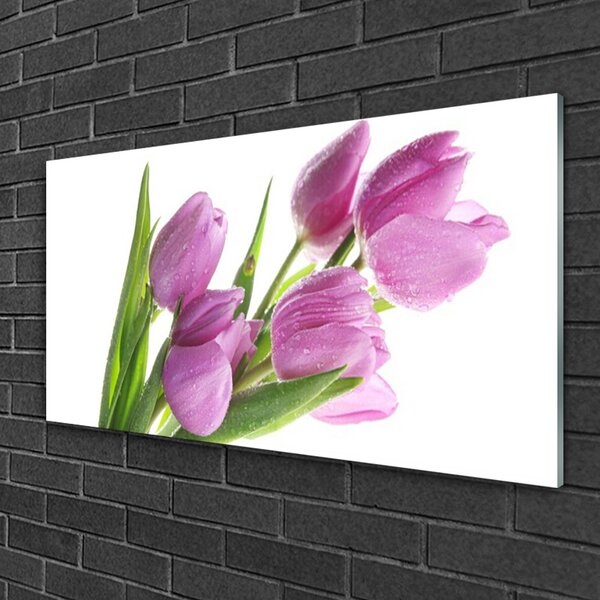 Skleneny obraz Tulipány kvety rastlina 100x50 cm 2 Prívesky