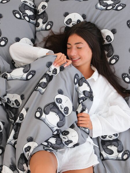 Bavlnené obliečky Renforcé - Panda