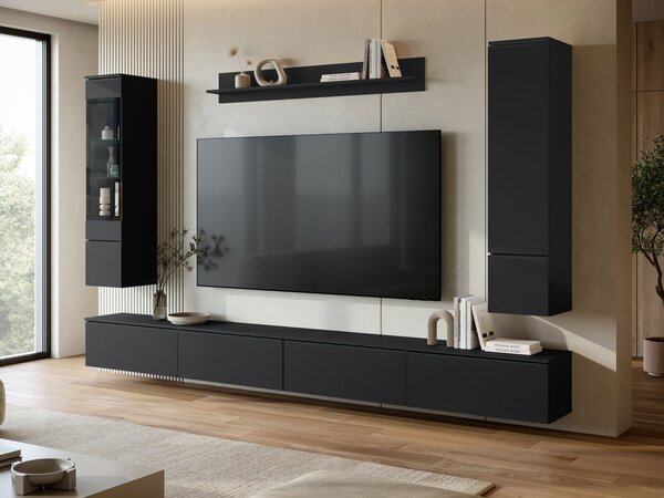 Mirjan24 Nábytok do obývacej izby Sawoti VIII + LED, Farby: biela / biely lesk 5903211513930
