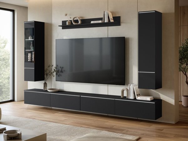 Mirjan24 Nábytok do obývacej izby Sawoti VIII + LED, Farby: biela / biely lesk 5903211513930