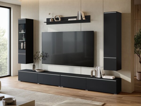 Mirjan24 Nábytok do obývacej izby Sawoti VIII + LED, Farby: biela / biely lesk 5903211513930