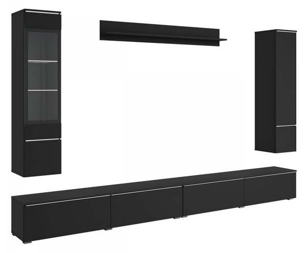 Mirjan24 Nábytok do obývacej izby Sawoti VIII + LED, Farby: čierny grafit 5903211513947