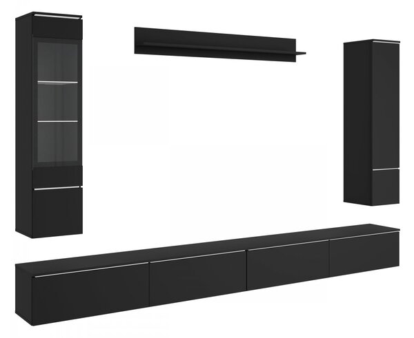 Mirjan24 Nábytok do obývacej izby Sawoti VIII + LED, Farby: čierny grafit 5903211513947