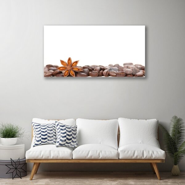 Skleneny obraz Káva zrnká kuchyňa 100x50 cm 2 Prívesky