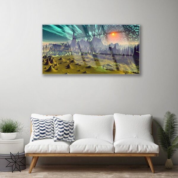 Skleneny obraz Abstrakcia umenie 100x50 cm 2 Prívesky