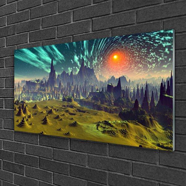 Skleneny obraz Abstrakcia umenie 100x50 cm 2 Prívesky