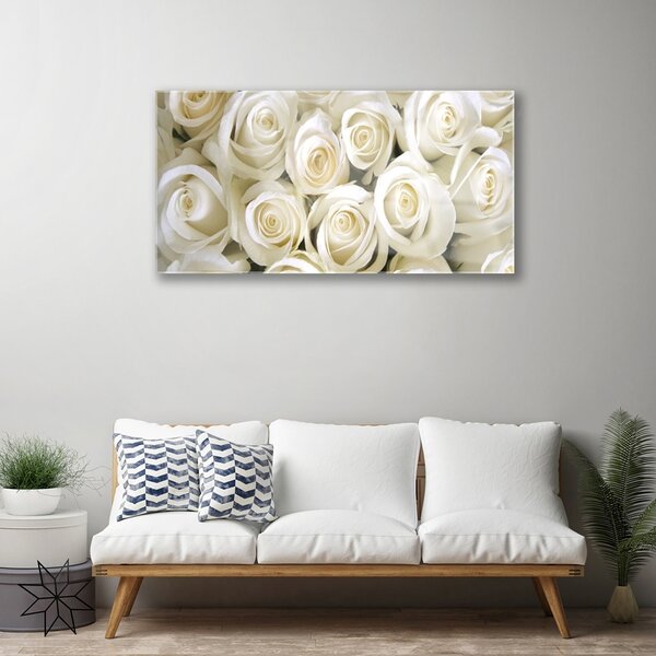 Skleneny obraz Ruže kvety rastlina 100x50 cm 2 Prívesky