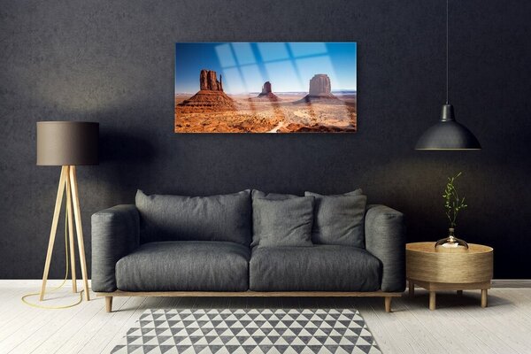 Skleneny obraz Púšť hory príroda 100x50 cm 2 Prívesky