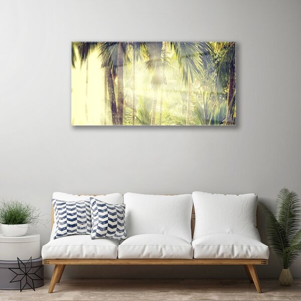 Skleneny obraz Les palmy stromy príroda 100x50 cm 2 Prívesky
