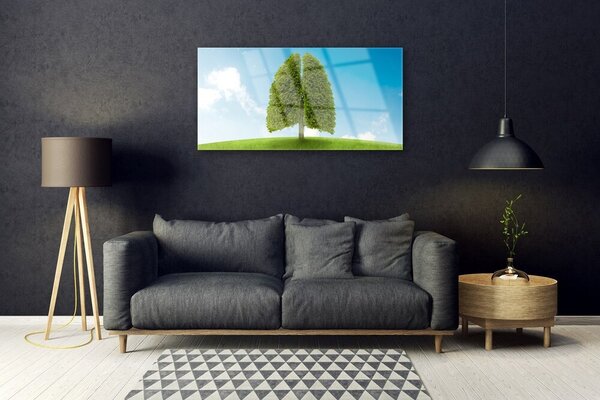 Skleneny obraz Tráva strom pľúca príroda 100x50 cm 2 Prívesky
