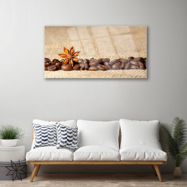 Skleneny obraz Káva zrnká kuchyňa 100x50 cm 2 Prívesky