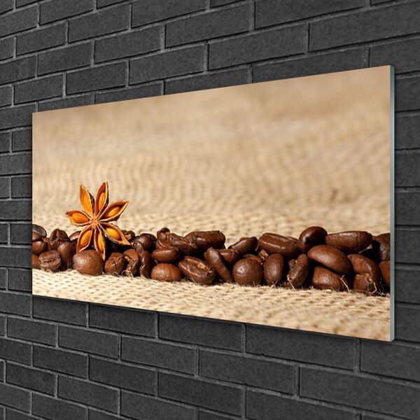 Skleneny obraz Káva zrnká kuchyňa 100x50 cm 2 Prívesky