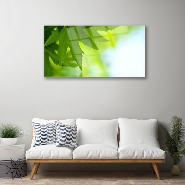 Obraz na skle Listy príroda rastlina 100x50 cm 2 Prívesky