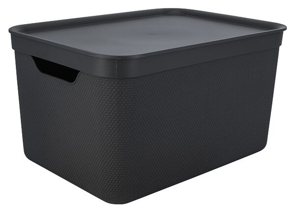 Plastový úložný box s vekom Deco - Rotho