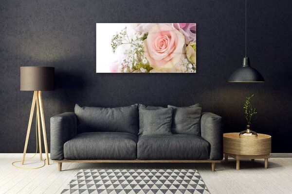 Obraz na skle Ruže kvety rastlina 100x50 cm 2 Prívesky