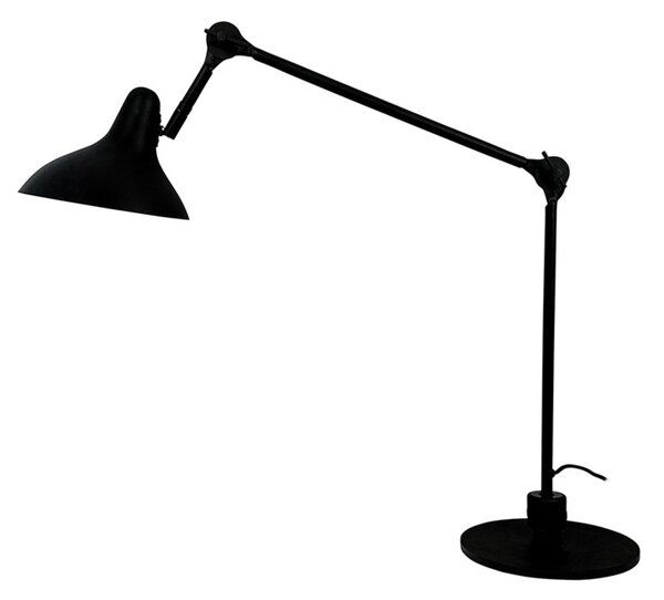 Stolové Lampa Dyberg Larsen, Lotus, Čierna, Obývacia izba, Kov, Škandinávsky