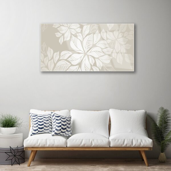 Obraz na skle Kvety rastlina umenie 100x50 cm 2 Prívesky