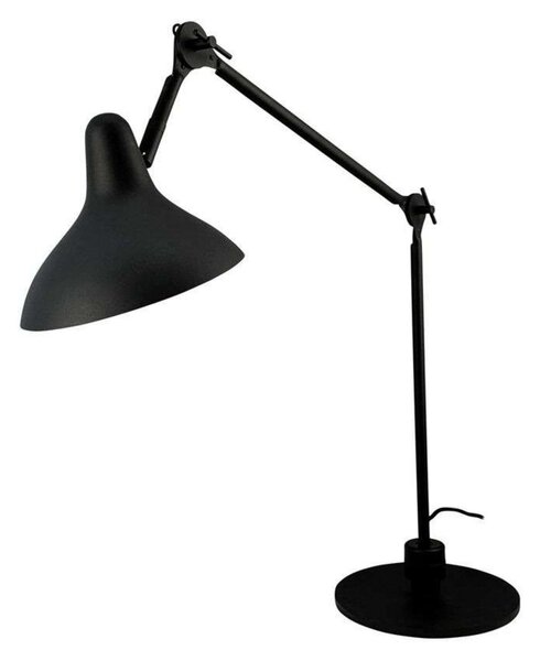 Stolové Lampa Dyberg Larsen, Lotus, Čierna, Obývacia izba, Kov, Škandinávsky