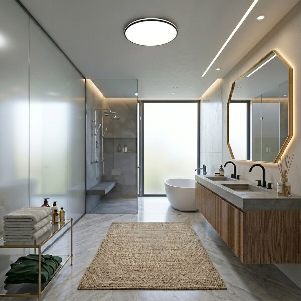 LED stropné svietidlo HUGO LED/21/32/42W/230V 3000/4000/6500K, priemer 45 cm, IP54, čierne